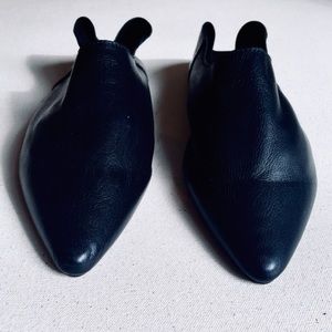 😎Zara NWOT Black Leather Babouche Loafer/Slipper